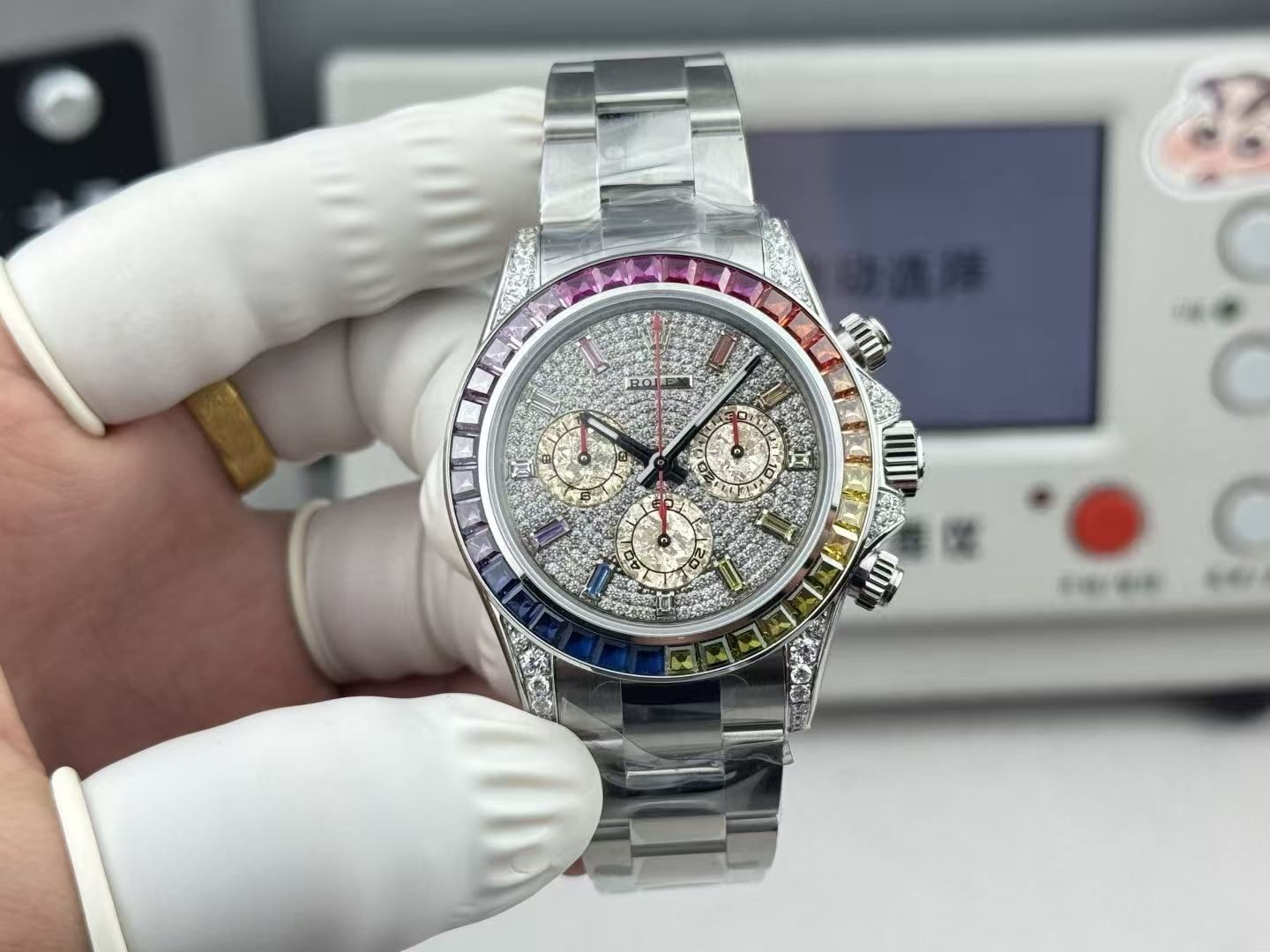 Rolex Cosmometer Daytona Rainbow Circle Diamond 40mm Automatic Chronograph Men's Watch