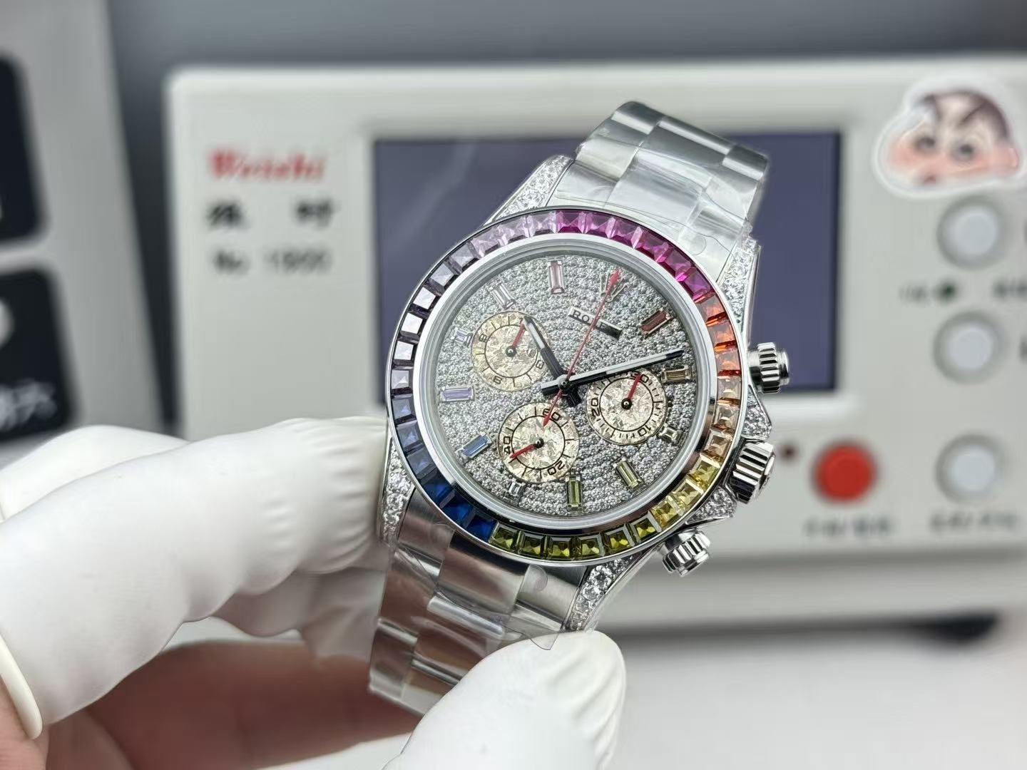 Rolex Cosmometer Daytona Rainbow Circle Diamond 40mm Automatic Chronograph Men's Watch 图 3