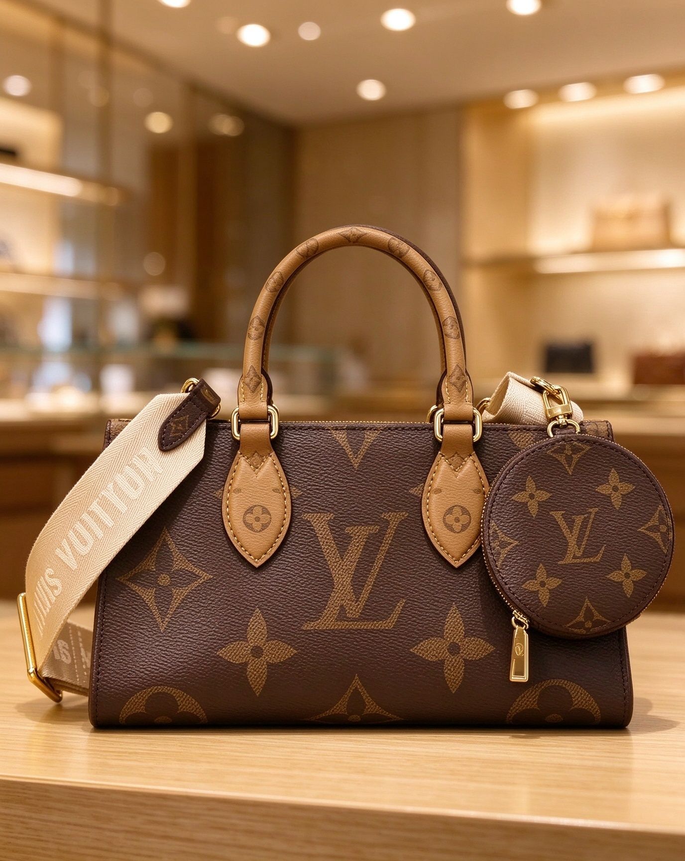 Vintage old flower mini tote bag women handbag messenger bag with matching small round wallet 图 2
