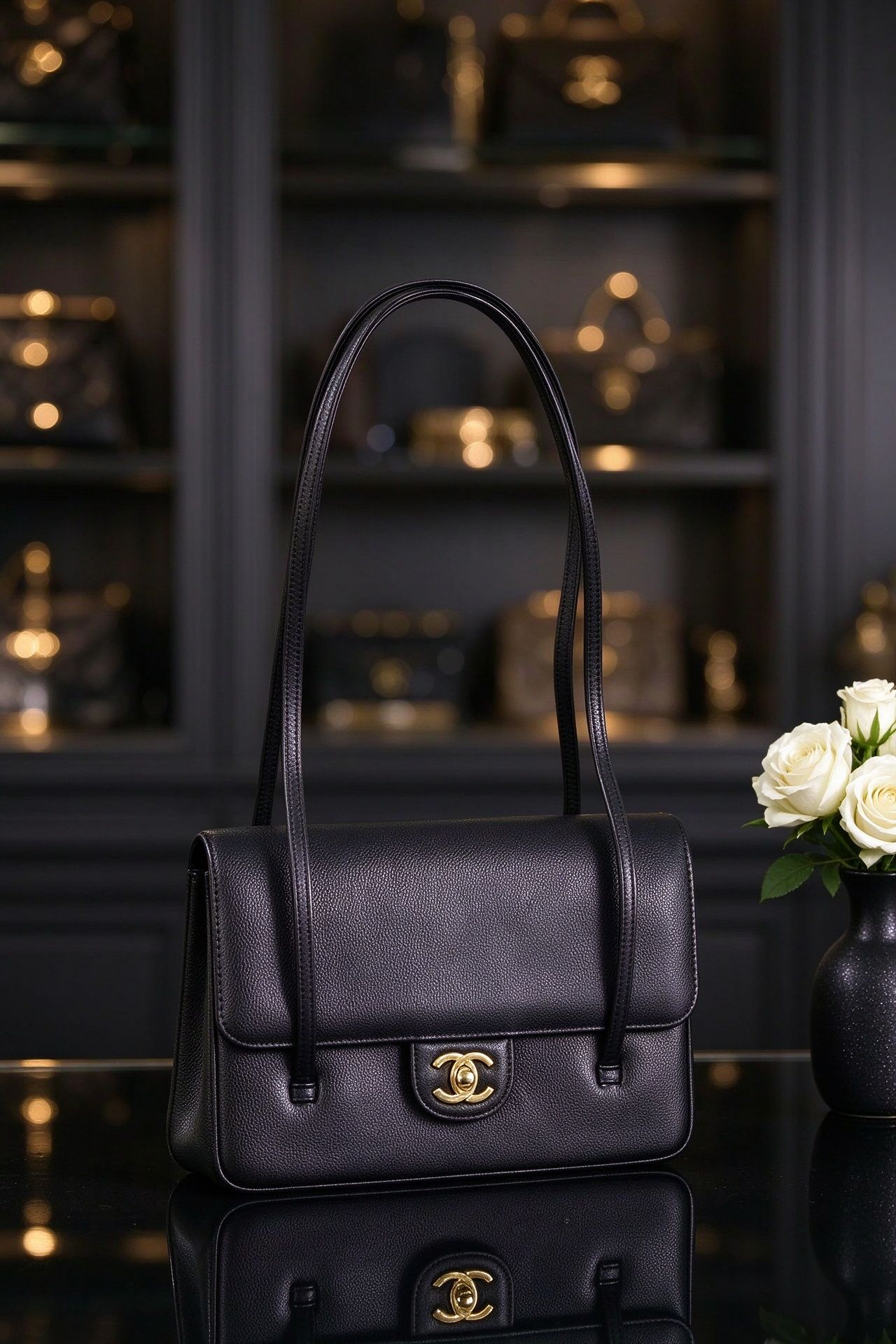 Classic Caviar Leather Flap Armpit Bag Vintage Shoulder Bag 图 5