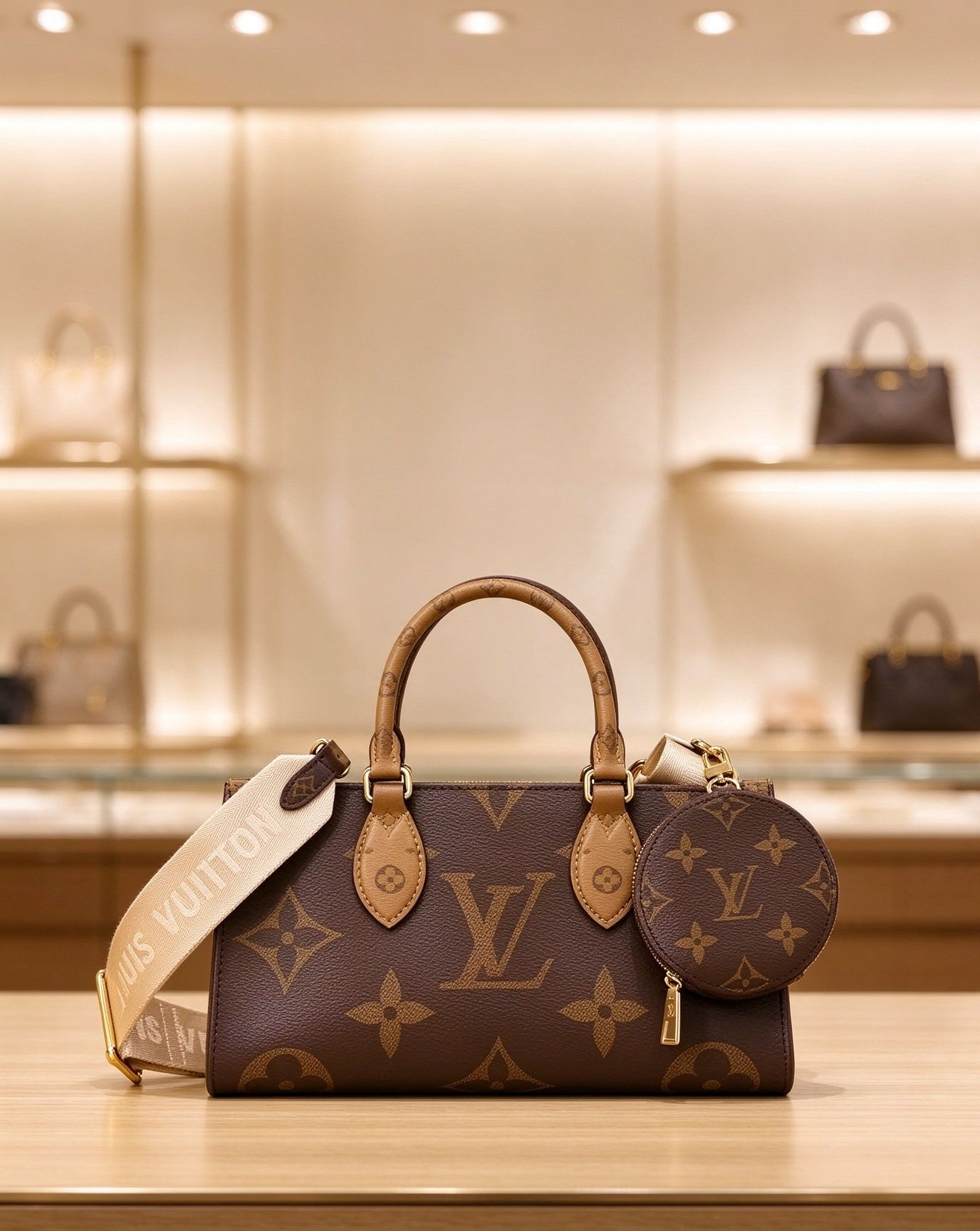 Vintage old flower mini tote bag women handbag messenger bag with matching small round wallet 图 6
