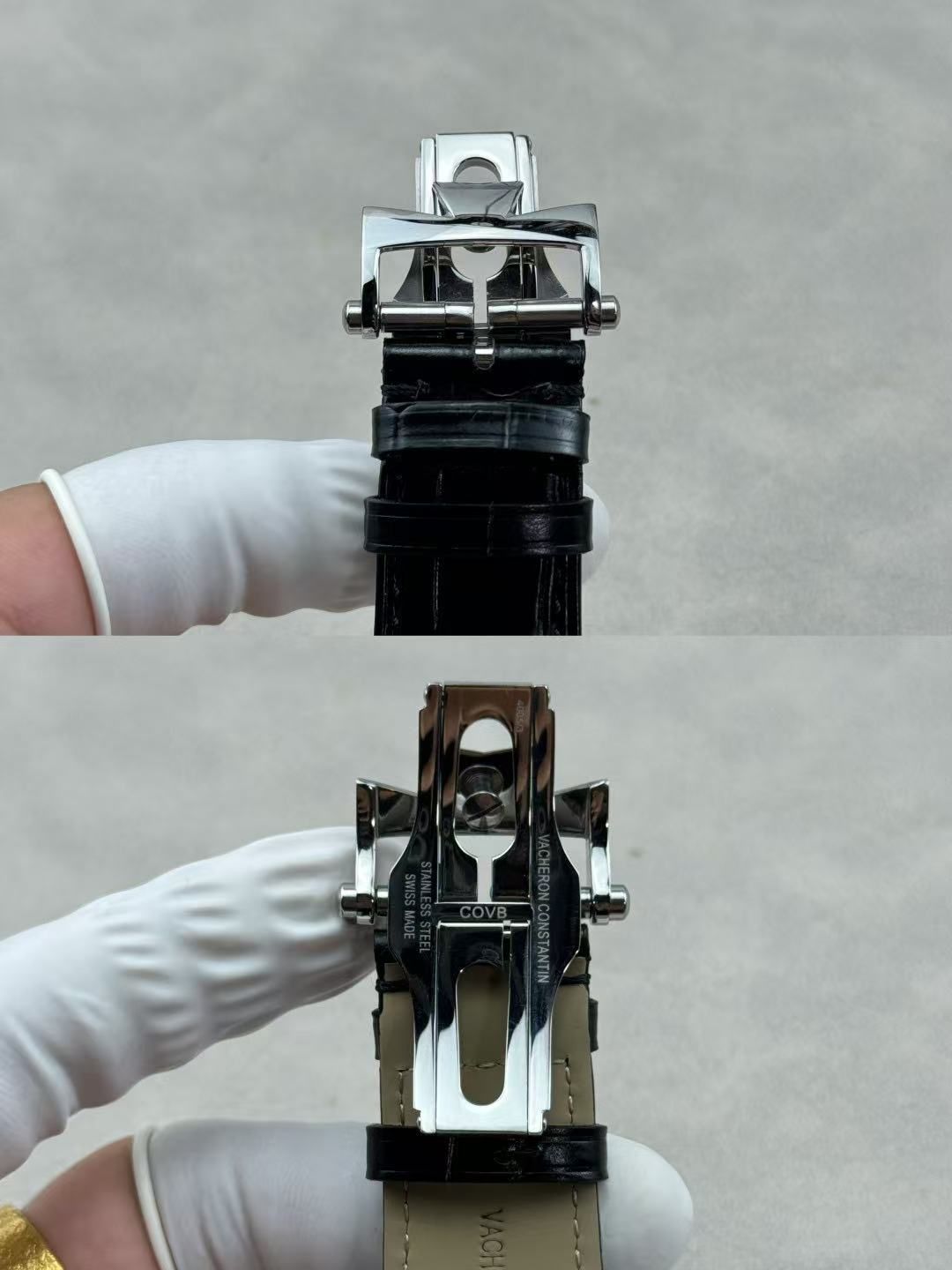 Vacheron Constantin Keg Type Manual Winding Tourbillon Mechanical Three Needle First Line Men's Formal Watch Crocodile Leather Belt 图 7