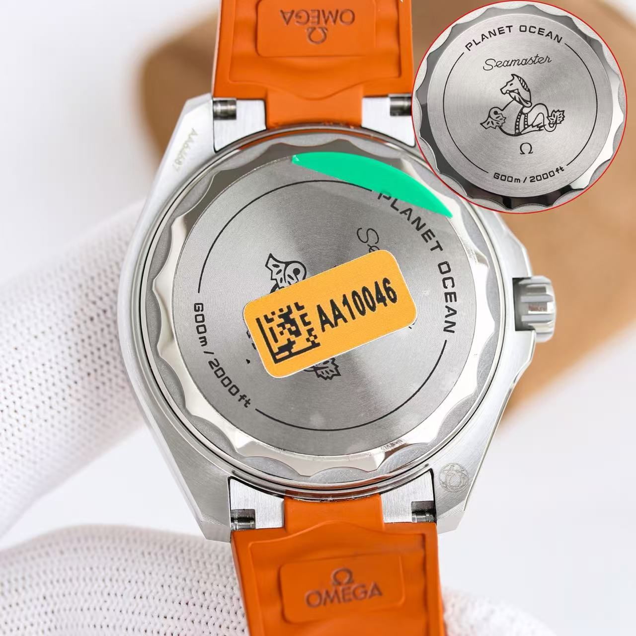 Omega Seamaster Ocean Universe 600m Automatik untuk Lelaki Orange Rubber Band Dive Watch 图 8