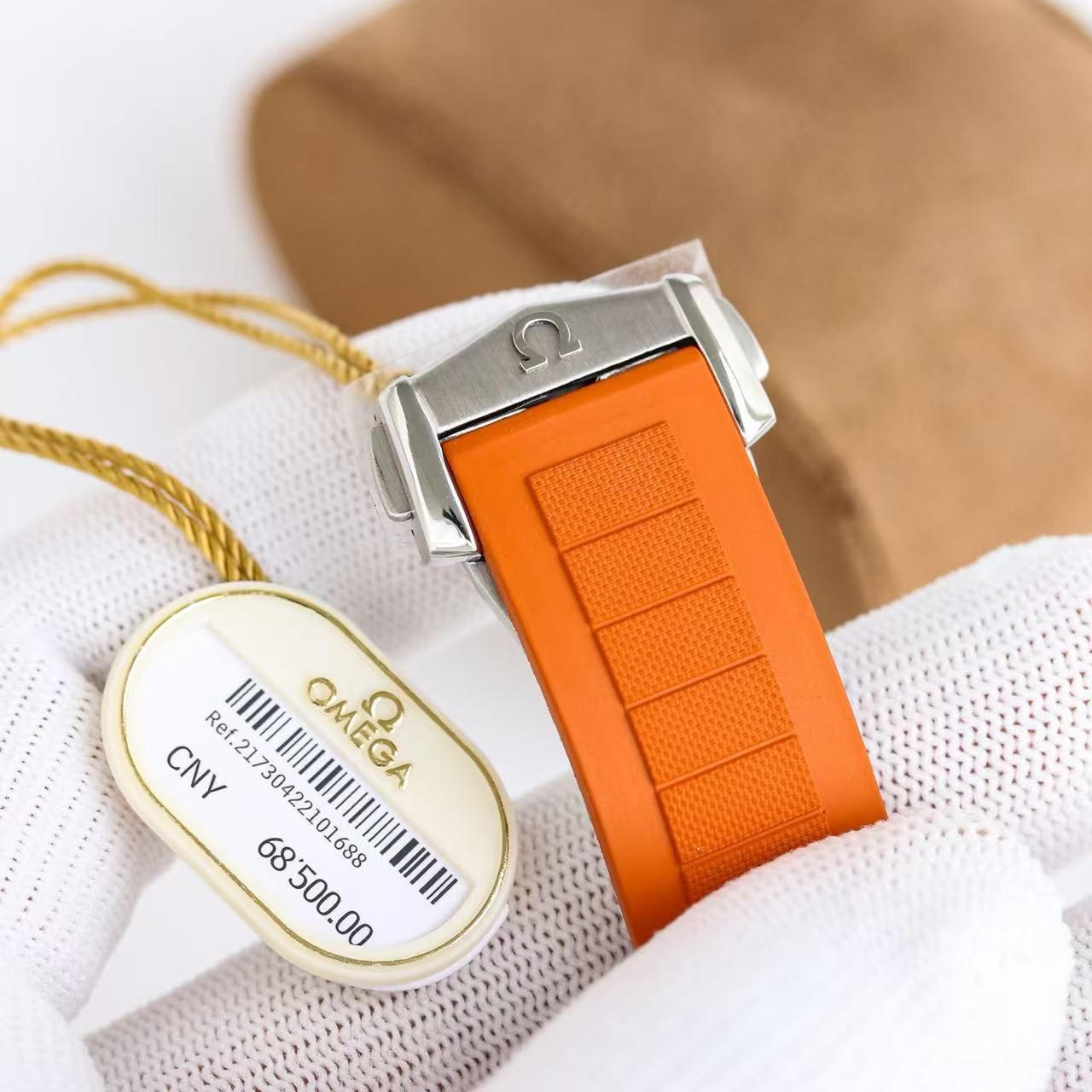 Omega Seamaster Ocean Universe 600m Automatik untuk Lelaki Orange Rubber Band Dive Watch 图 9