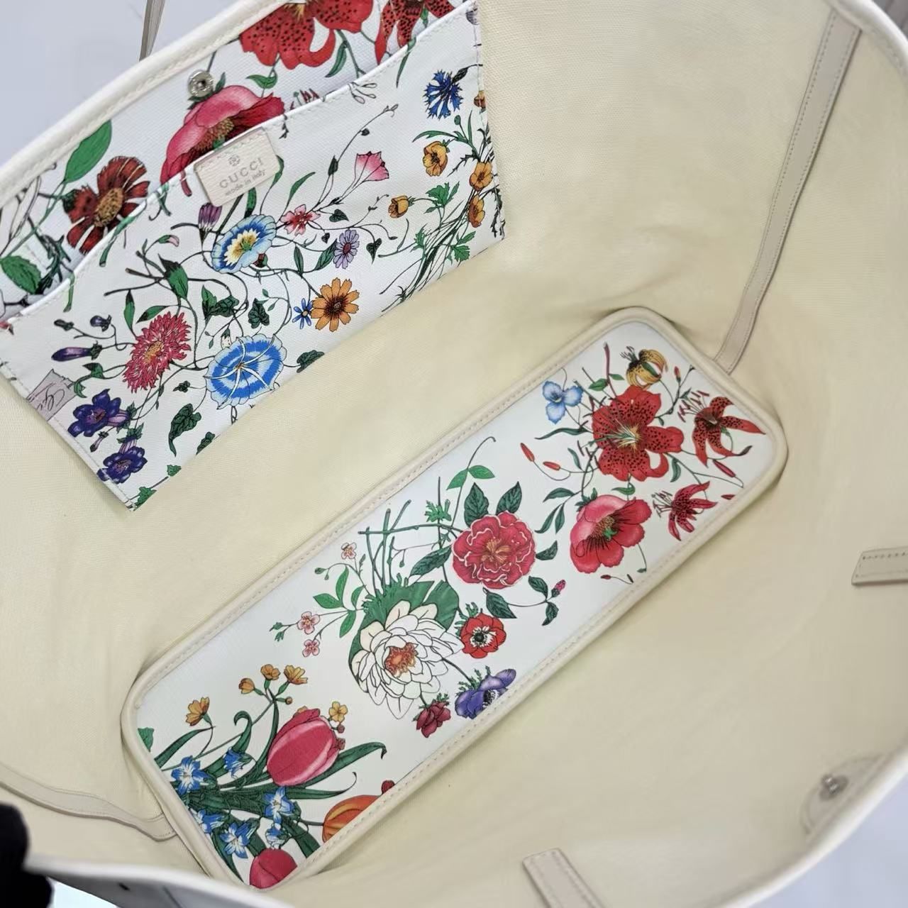 Gucci Spot Floral Print Tote for Women, 2026 New Large Capacity 图 8