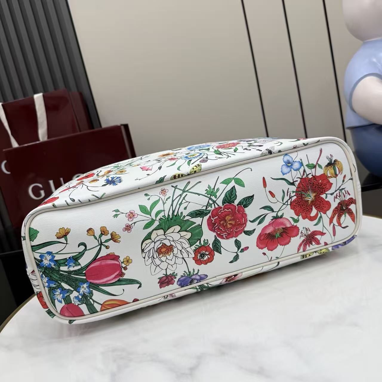 Gucci Spot Floral Print Tote for Women, 2026 New Large Capacity 图 4