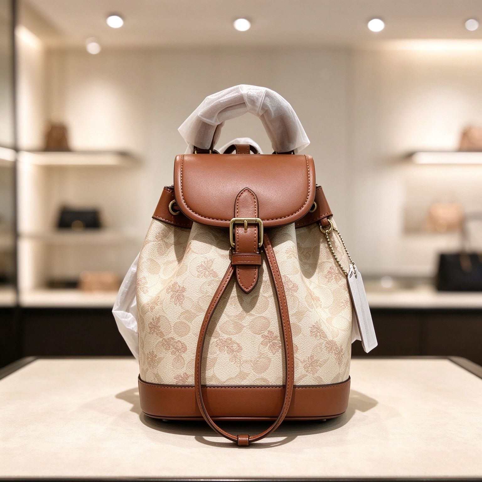ba lô mini coach nữ mới kích cỡ 17x20cm , 5 Màu không bắt buộc Hộp quà phù hợp 图 5