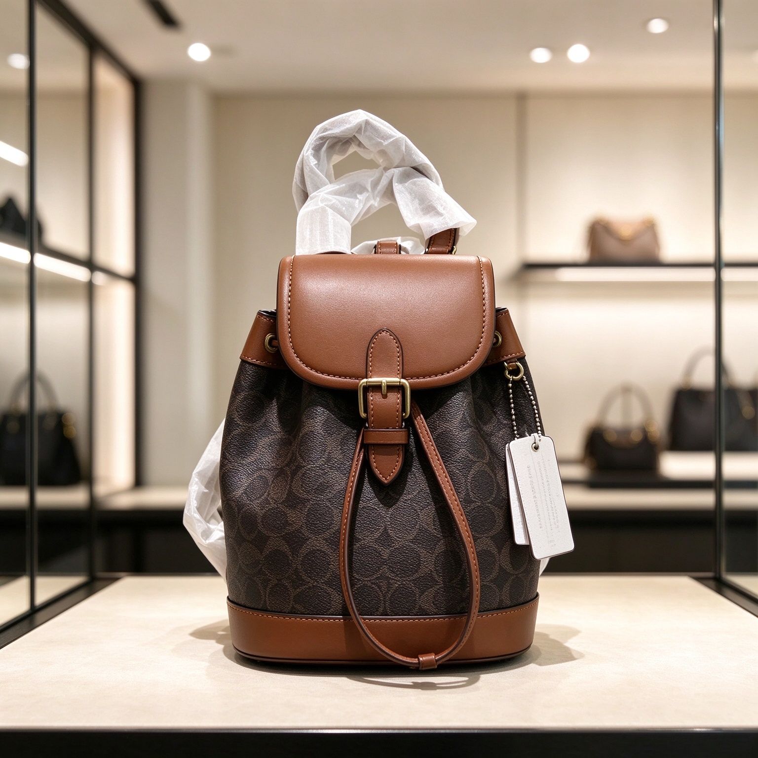 ba lô mini coach nữ mới kích cỡ 17x20cm , 5 Màu không bắt buộc Hộp quà phù hợp