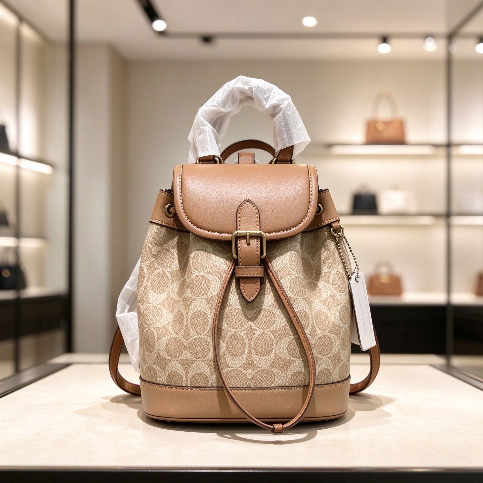ba lô mini coach nữ mới kích cỡ 17x20cm , 5 Màu không bắt buộc Hộp quà phù hợp 图 4