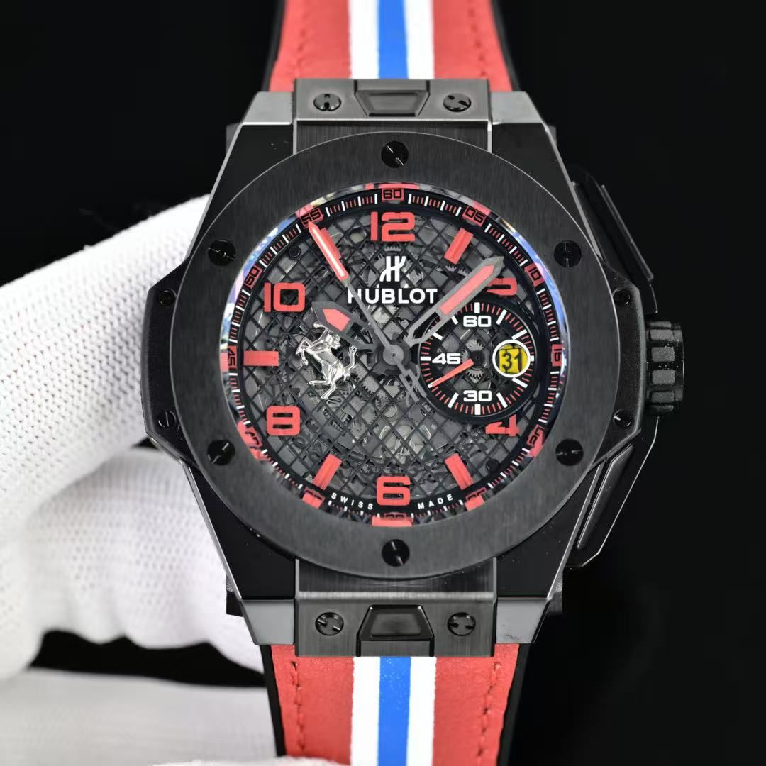 Big Bang Ferrari Sport Chronograph Men's Skeleton Luminous Racing Watch