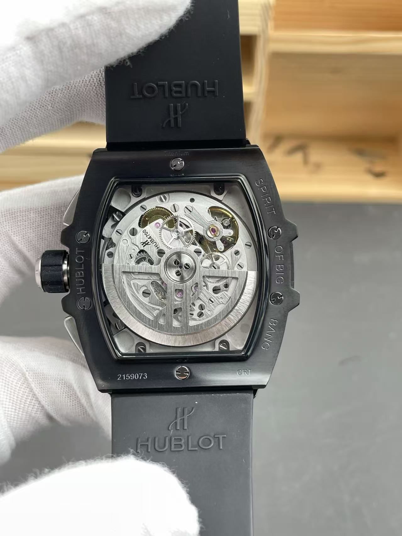 Hublot Keg Shape Soul Big Bang, Black Ceramic, Skeleton Chronograph, Rubber Strap 图 6