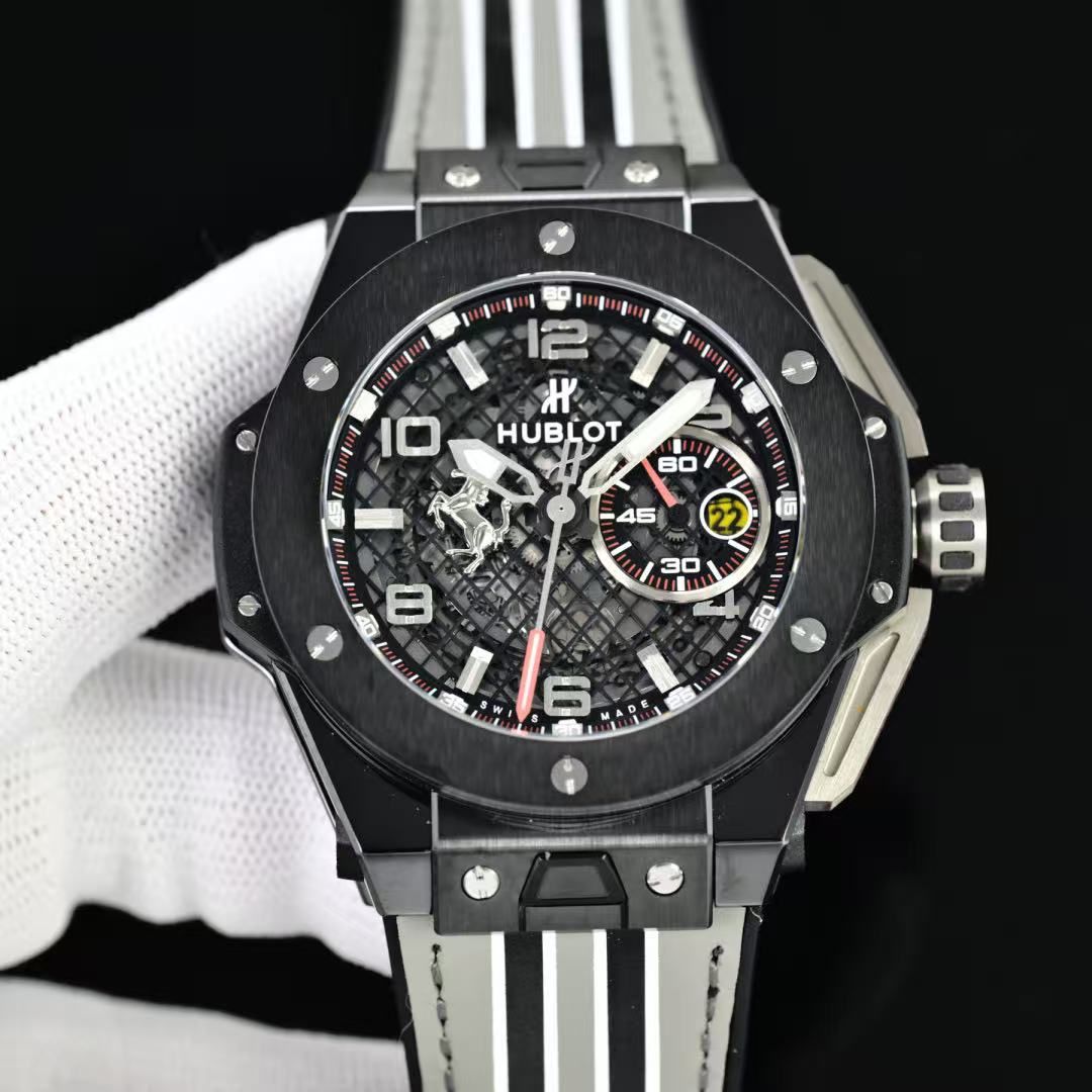 Hublot Big Bang Ferrari Co-Branded Men's Skeleton Chronograph Luxury Sport Watch