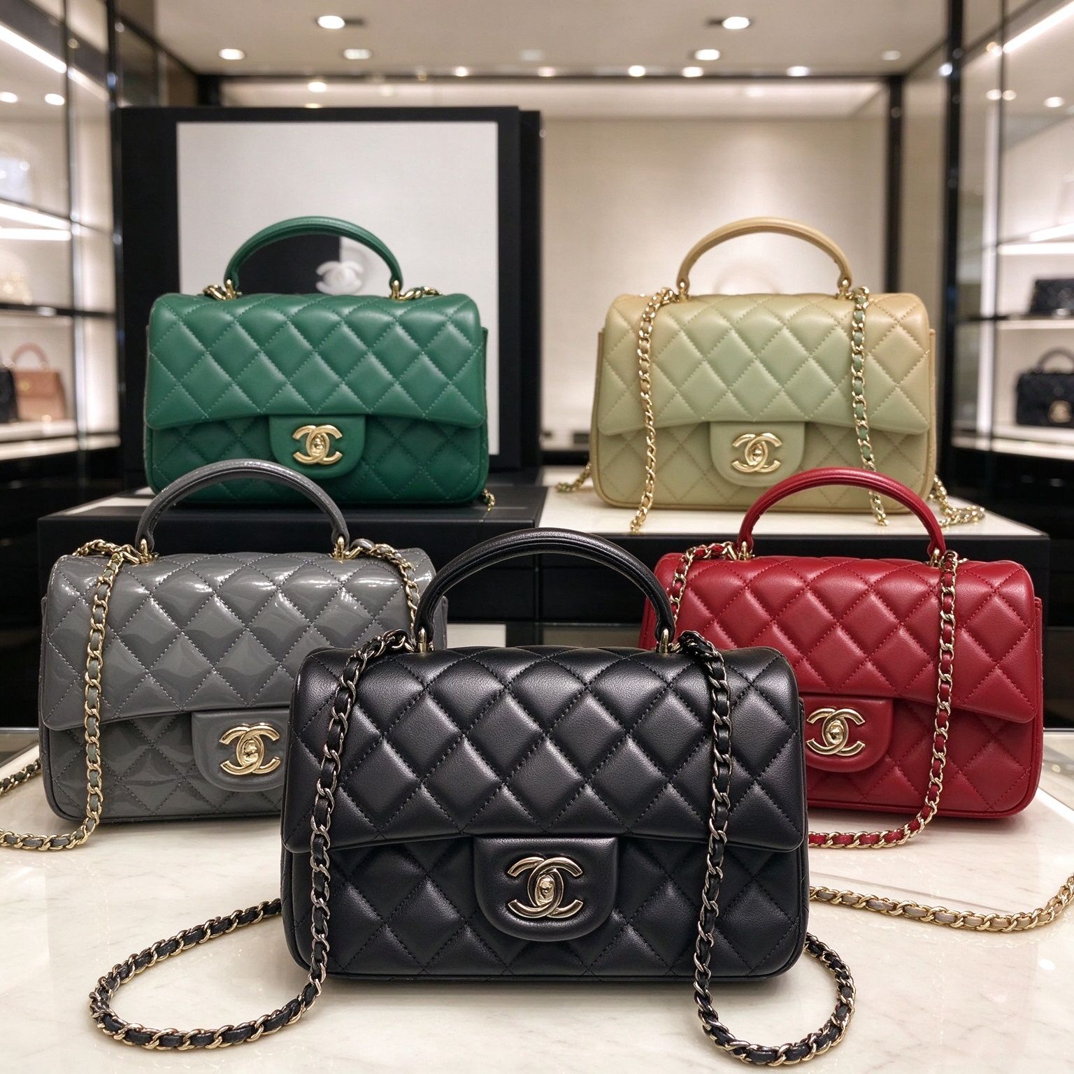 Chanel 2026 new rhombus handbag chain small bag women premium flip small square shoulder messenger bag 11 colors to choose from