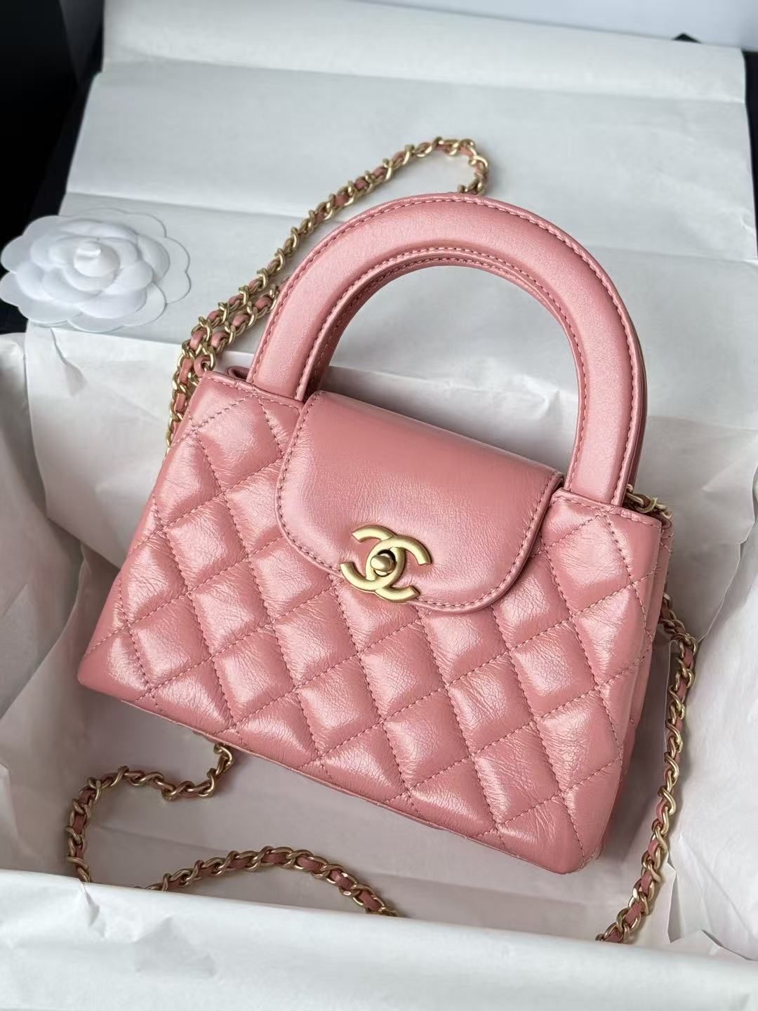 Chanel 2026 new mini rhombus handbag, chain crossbody, 12 colors, women's delicate small bag) 图 2