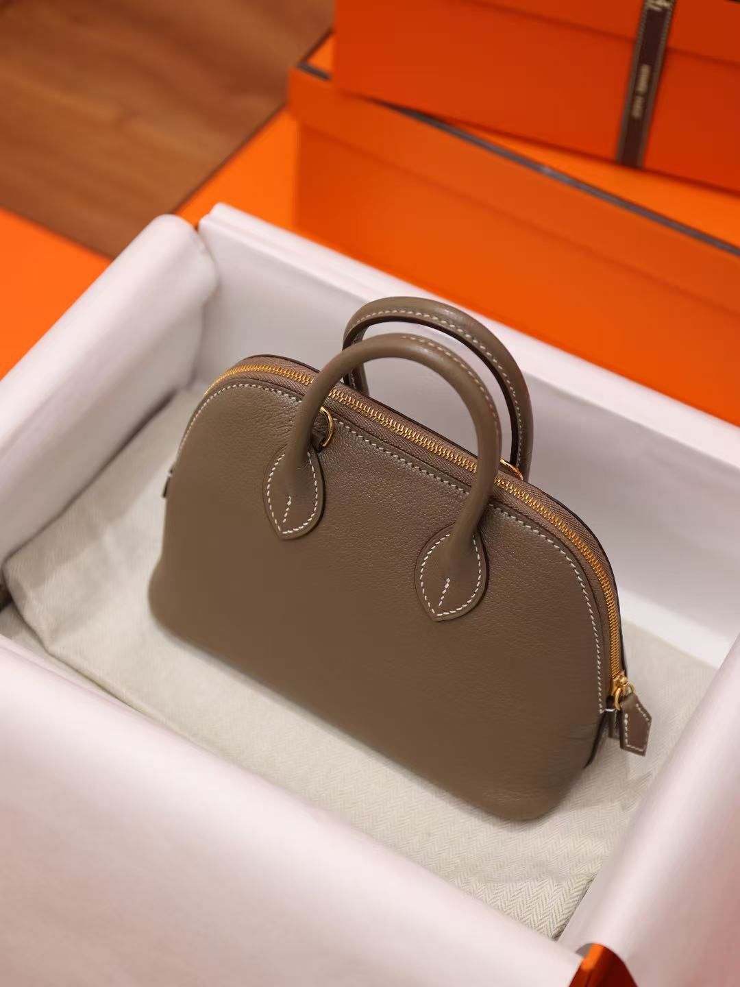 Hermès Title: กระเป๋าถือลายลิ้นจี่กระเป๋าสะพายข้างกระเป๋าผู้หญิงหรูหราเบาๆ 图 5